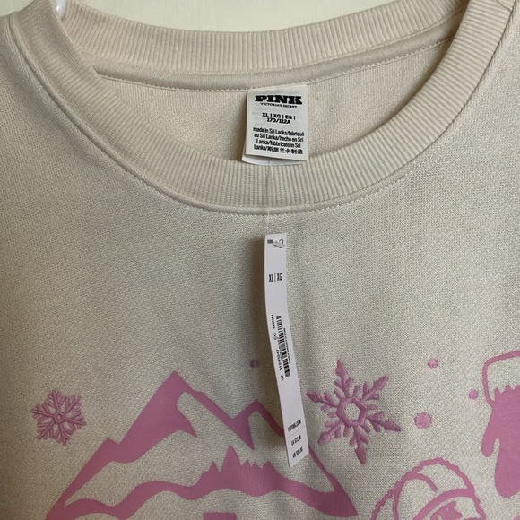 🔥VS Pink NEW RELEASE classic crew pullover sweatshirt sweater sz XL NWT - Picture 11 of 15